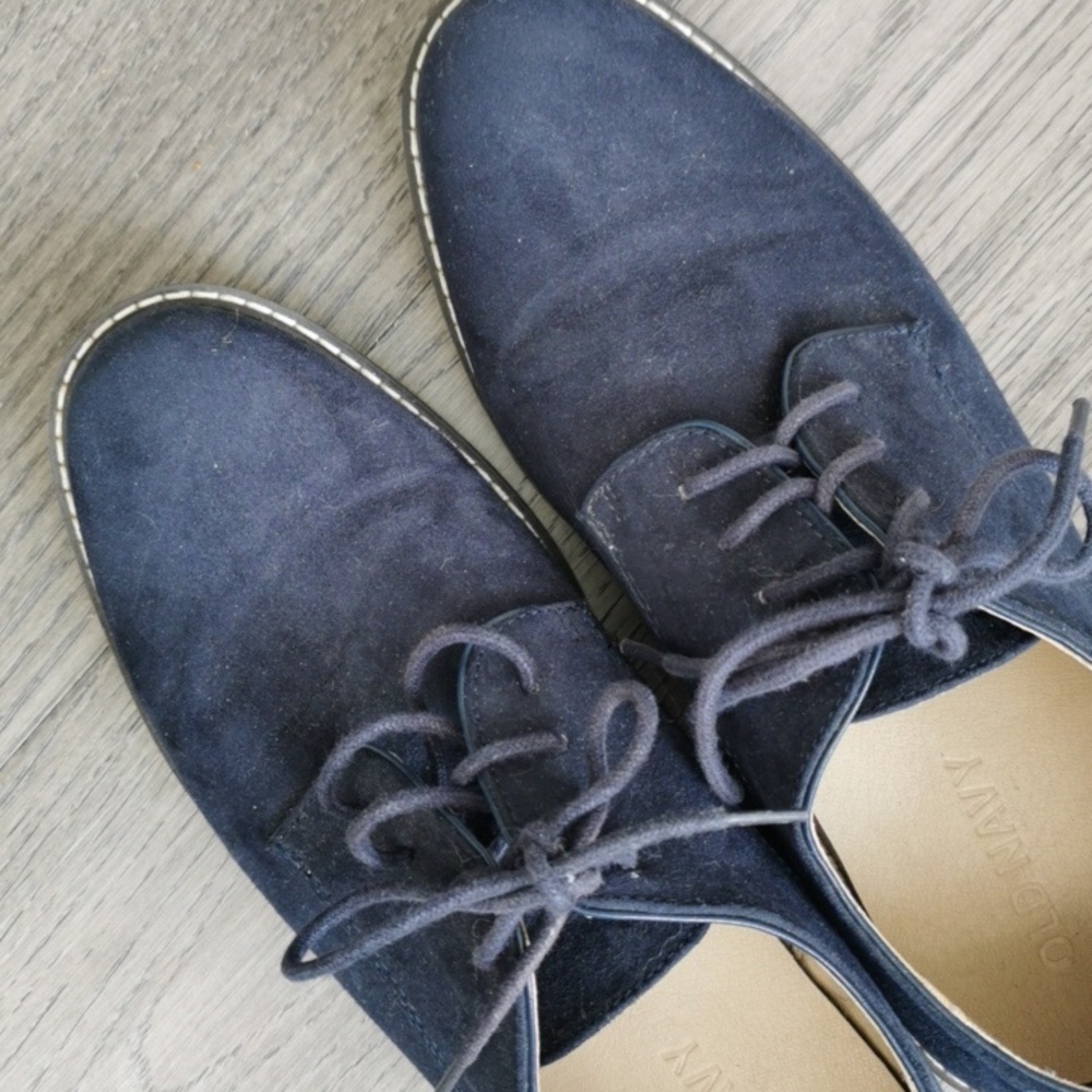 Mens Old Navy Blue suede  oxford style lace up shoes 💙 Size 8. - Picture 5 of 7